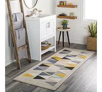 Livabliss Marietta Tappeto Salotto Moderno per Casa, Sala da Pranzo e Cucina Tappeto Geometrico Astratti Neutri Aztechi Stile Boho, leggera da Pulire, Ampio 80x220cm, Beige, Giallo, Blu