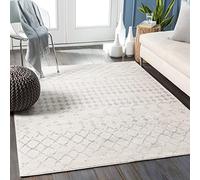 Livabliss Santiago Tappeto Salotto Moderno per Casa, Sala da Pranzo e Cucina Tappeto Geometrico Astratti Neutri Aztechi Stile Boho, leggera da Pulire, Ampio 80x220cm, Avorio e Grey