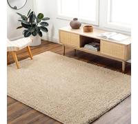 Livabliss Shaggy, moderno berberbero, 120 x 180 cm, morbido bohémien, per soggiorno e camera da letto, facile da pulire, pile di peluche, grande, avorio
