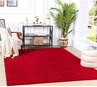 Livabliss Tappeto Shaggy Home Ampio Tappeto Salotto Moderno, Sala da Pranzo, Morbido Tappeti Shaggy per Camera da Letto, Motivo Astratto Berbero Peloso, leggera da Pulire, 120x170 cm Rosso