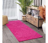 Livabliss Tappeto Shaggy Home Ampio Tappeto Salotto Moderno, Sala da Pranzo, Morbido Tappeti Shaggy per Camera da Letto, Motivo Astratto Berbero Peloso, leggera da Pulire, 80x220 cm Rosa