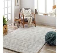 Livabliss Tappeto Shaggy Kupang Ampio Tappeto Salotto Moderno, Sala da Pranzo, Morbido Tappeti Shaggy per Camera da Letto, Motivo Astratto Berbero Peloso, leggera da Pulire, 160x213cm Crema
