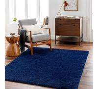 Livabliss Tappeto Shaggy Rug Ampio Tappeto Salotto Moderno, Sala da Pranzo, Morbido Tappeti Shaggy per Camera da Letto, Motivo Astratto Berbero Peloso, leggera da Pulire, 160x213cm Blu Notte