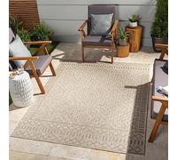 Livabliss Tricia Globale Rectangle Tappeto | Vaniglia, Beige | 160x213cm | Patio e Spazio Esterno | Tessuto a Macchina Polipropilene