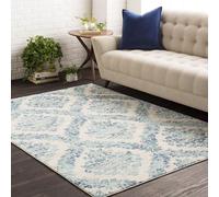 Livabliss Truchas - Tappeto geometrico Scandi, per soggiorno, 120 x 170 cm, da pranzo, cucina, neutro, con motivo astratto, stile bohémien, facile da pulire, grande, avorio, grigio, verde acqua, blu