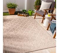 Livabliss Zakynthos Tappeto da Esterno ed Interni Tappeto Esterno Terrazzo Moderne, per Giardino, Balcone, Stile Boho Tappeti Ampi Dimensioni, 160x213 cm Beige