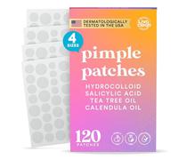 Livaclean 120 CT Patch per Brufoli per il Viso con Acido Salicilico, Tea Tree & Olio di Calendula - Quattro Misure Cerotti Anti-Brufoli Patch Acne per il Viso - Patch Idrocolloidale Cerotto Anti-Brufo