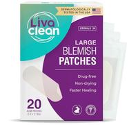 LivaClean 20CT Large Hydrocolloid Acne Patches - For Pore Spots Nose Face Cystic Pimple Zit Patch - Big Pimple Patches Hydrocolloid Bandages Strips Stickers Acne Patch XL Large