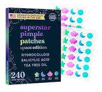 LivaClean 240 Ct Patch Carino Per Acne Olografiche - Edizione Spaziale Con Acido Salicilico E Olio Di Tea Tree Per Il Viso - Patch Idrocolloidi Di Bruco Stella