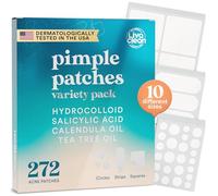 LivaClean 272 CT Pimple Patches Variety Pack w/Tea Tree Oil, Salicylic Acid & Calendula Oil - Pimple Patches Large, Large Acne Dressing for Face Acne Patch XL, Hydrocolloid Patch