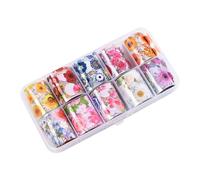 LIVASH 10 Rotoli di Decalcomanie per Unghie Decorazioni per Unghie nel Gel per Unghie per Donne Gel per Unghie per Unghie Design DIY Decorazioni per Unghie