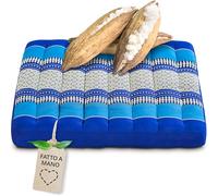 livasia cuscino coprisedia grande - 50x50x6cm - cuscino per pavimento indoor/outdoor, cuscino meditazione yoga, mobili in pallet, cuscino impunturato per sedia e panchina (Blu)