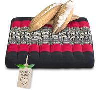 livasia Cuscino coprisedia Grande - 50x50x6cm - Cuscino per Pavimento Indoor/Outdoor, Cuscino Meditazione Yoga, mobili in Pallet, Cuscino impunturato per Sedia e panchina (Nero/Elefanti)
