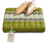 livasia Cuscino coprisedia Grande - 50x50x6cm - Cuscino per Pavimento Indoor/Outdoor, Cuscino Meditazione Yoga, mobili in Pallet, Cuscino impunturato per Sedia e panchina (Verde)