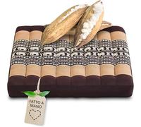 livasia cuscino coprisedia grande - 50x50x6cm - cuscino per pavimento indoor/outdoor, cuscino meditazione yoga, mobili in pallet, cuscino impunturato per sedia e panchina (Marrone/Elefanti)