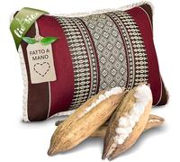 livasia Cuscino per Sofa - 22x33x13cm - Cuscino per Il Collo, Cuscino per Divano, Cuscino da Viaggio con kapok, bracciolo per mobili in Pallet, Giardino Balcone, Fatto a Mano (Bordeaux)
