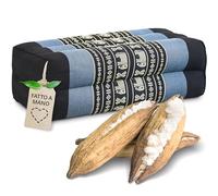 livasia | Cuscino Rigido per Yoga (asana) | Cuscino per Sostegno cervicale o nello Yoga | Cuscino Rettangolare in kapok