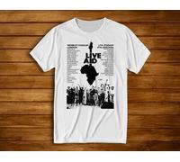 Live AID T-shirt T shirt Black Tee Man Woman