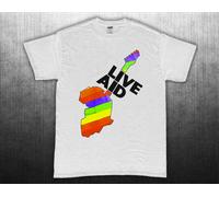 Live AID T-shirt T shirt Black Tee Man Woman