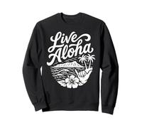Live Aloha Shaka Surf Wave Ibisco Hawaii Diamondhead Art Felpa