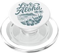 Live Aloha Shaka Surf Wave Ibisco Hawaii DiamondHead Art PopSockets PopGrip per MagSafe