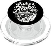Live Aloha Shaka Surf Wave Ibisco Hawaii DiamondHead Art PopSockets PopGrip per MagSafe