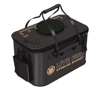 Live Bait Bucket - Portable Fishing Cooler Container with Inflation Hole | Lightweight Fish Lures Carrier Storage Organizer for Outdoor Activities Lake Boat River Pond Shore Angling Adventure Trip Ger