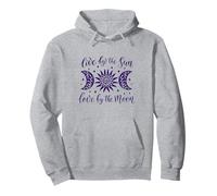 Live by The Sun Love by The Moon design celeste Felpa con Cappuccio