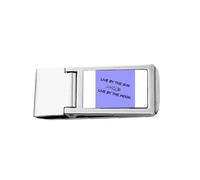 Live by The Sun/Moon Art Deco Fashion Slim Fermasoldi in acciaio inox titolare tasca portafoglio