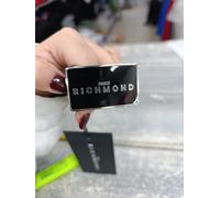 LIVE cintura donna JOHN RICHMOND nera Pelle Fibia Nero/argento 110 Centimetri