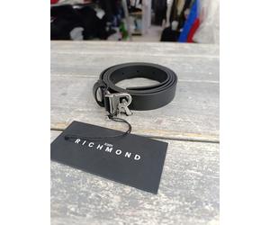 LIVE cintura Uomo JOHN RICHMOND nera Pelle Fibia Argento/nero 110 cm