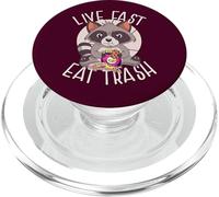 LIVE FAST EAT TRASH Divertente Procione Mangiare Junk Food Meme PopSockets PopGrip per MagSafe