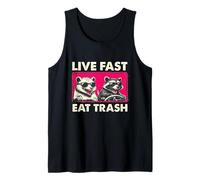 Live-Fast Mangia Trash Guida Auto Raccoon Vivere La Vita Canotta