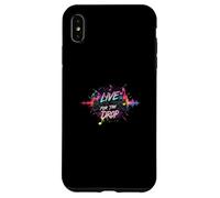 Live For The Drop EDM DJ Music Producer Rave Party Design Custodia per iPhone XS Max