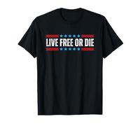 Live Free or Die New Hampshire Vintage Retro Souvenirs Maglietta