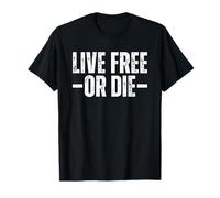 Live Free or Die New Hampshire Vintage Retro Souvenirs Maglietta