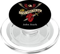 Live Free Or Die Vintage Inchiostro Grafica John Stark Revolution PopSockets PopGrip per MagSafe