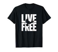 Live Free Vivere Libero Freedom Maglietta