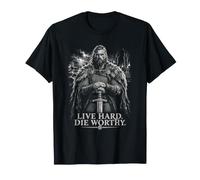 Live Hard - Fustella con Spada vichinga, Design norreno Maglietta