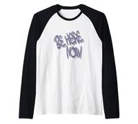 Live in The Moment Quote Design Maglia con Maniche Raglan