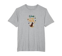 Live Laugh Bark: Amante dei Cani giocoso Maglietta, Uomo Taglie Grandi, Grigio Melange, 2X Tall