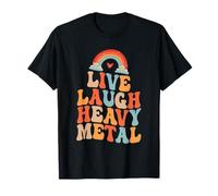 Live Laugh Heavy Metal Rainbow Camicia per Metalhead Maglietta