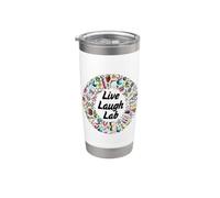 Live Laugh Lab | Donne nella scienza | Ragazze nella scienza | DNA Bicchiere termico in acciaio inox doppia parete