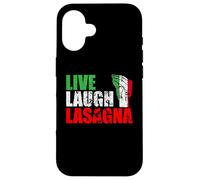 Live Laugh Lasagna | Bandiera Italiana | Paese Italia Custodia per iPhone 16