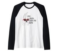 Live Laugh Lasciami in Pace Parrot Fun Maglia con Maniche Raglan