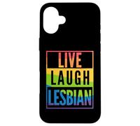 Live Laugh Lesbiche Divertente Orgoglio Custodia per iPhone 16 Plus