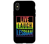 Live Laugh Lesbiche Divertente Orgoglio Custodia per iPhone X/XS
