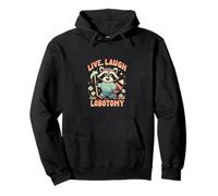 Live Laugh Lobotomy Umorismo Nero Retro Divertente Felpa con Cappuccio