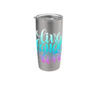 Live Laugh Love Tee shirts, Inspiration Cool Quotes Graphic Bicchiere termico in acciaio inox doppia parete