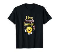 Live Laugh Lumen Elettricista Humor Lampadina Cuori Maglietta